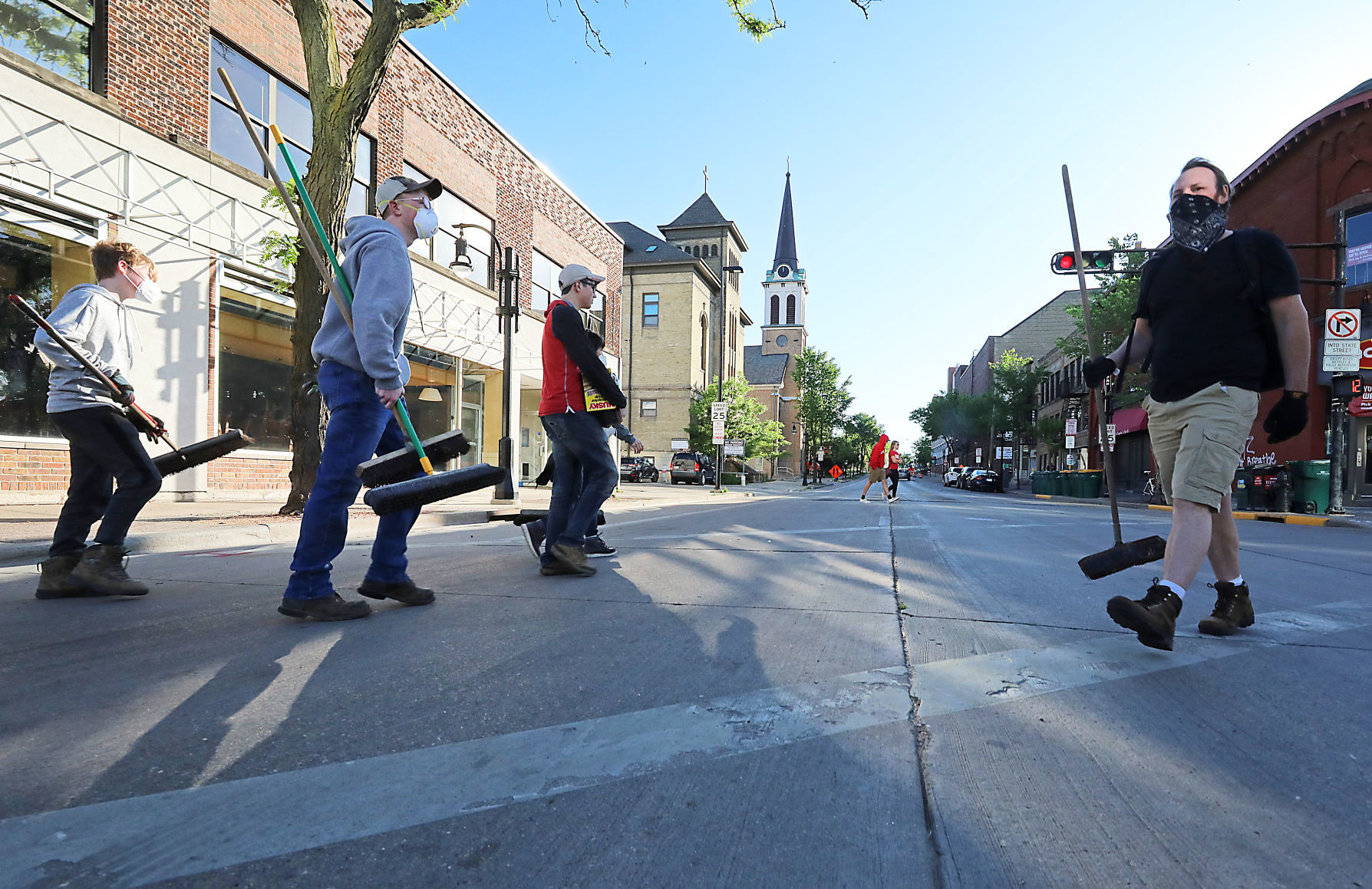 Madison cleans up after riot Downtown